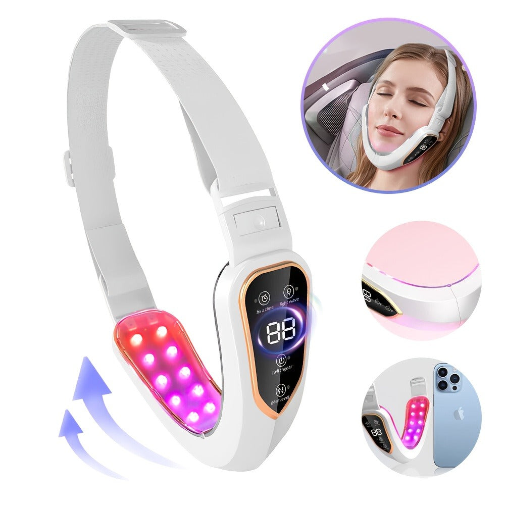 V-Face Slimming Massager 6-Speed USB Rechargeable Electric Jawline Chin Sculpting Device - Facial Lifting Contouring Anti-Aging Skin Tightening Beauty Tool for Women - Portable Skincare Gift