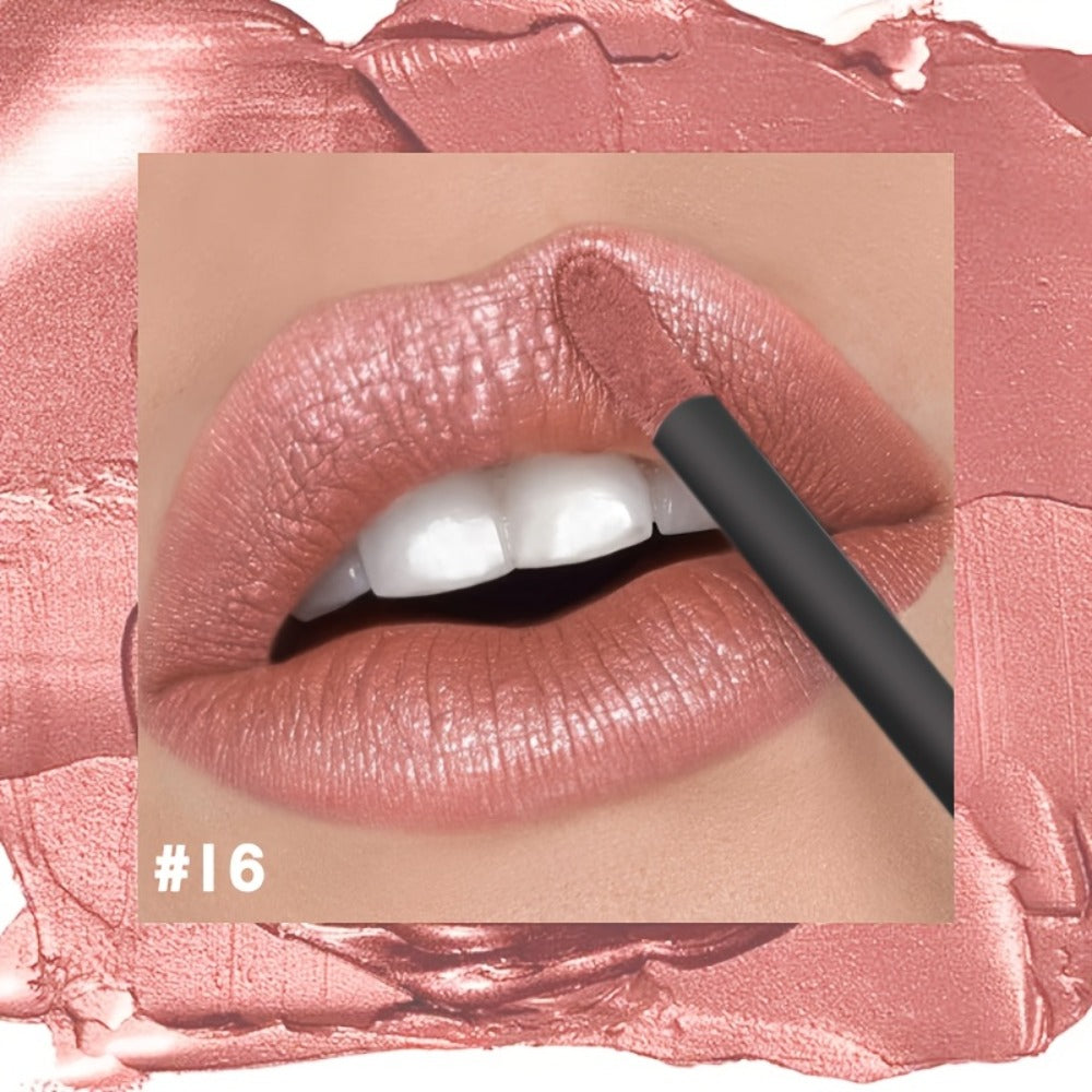 Metallic Shimmer Lip Gloss with Wand Applicator and Eleven Numbered Shade Options from 13 to 24