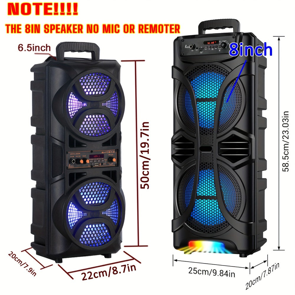 PA Speaker Karaoke Machine 3000W with Dual 6.5" Woofers, Bluetooth Wireless, FM Radio, Party Lights