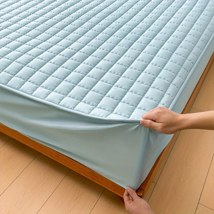 Channel-Quilted Fitted Mattress Protector in Six Colors and Full, Queen or King Size Options