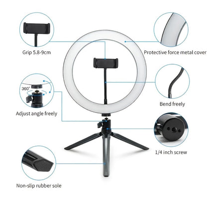 18 Inch LED Ring Light with Stand & Carry Bag – Phone Holder Included, Dimmable Studio Light for Smartphone Camera Photography, Live Streaming, Selfie, Makeup & Video Recording