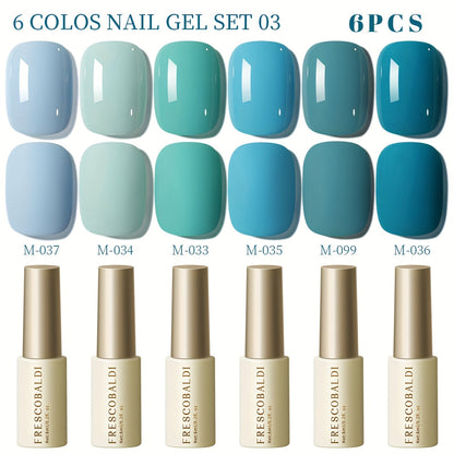 Gel Nail Polish Set with IRISGOBLADI Label, 6 Solid Colors per Set and 8 Retained Palettes