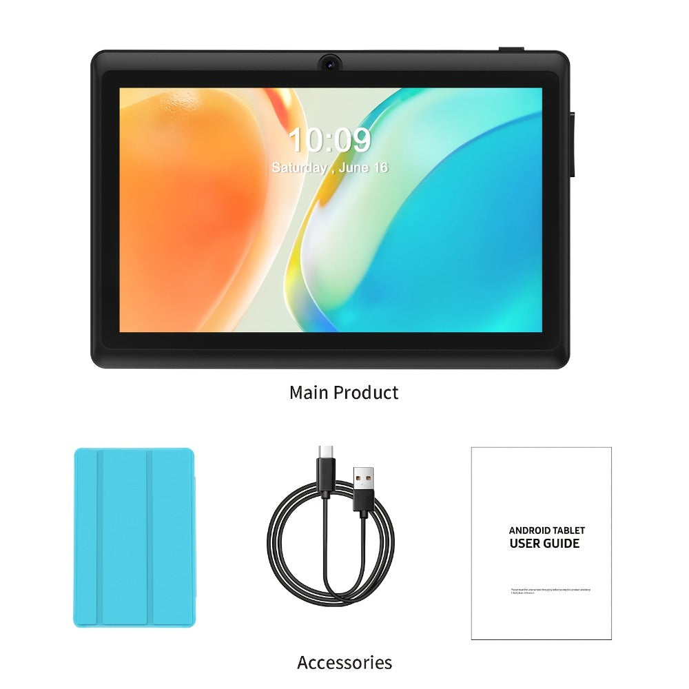 Android Tablet 7-Inch with Android 13, 3500mAh Battery, 32GB Internal Storage and Protective Case