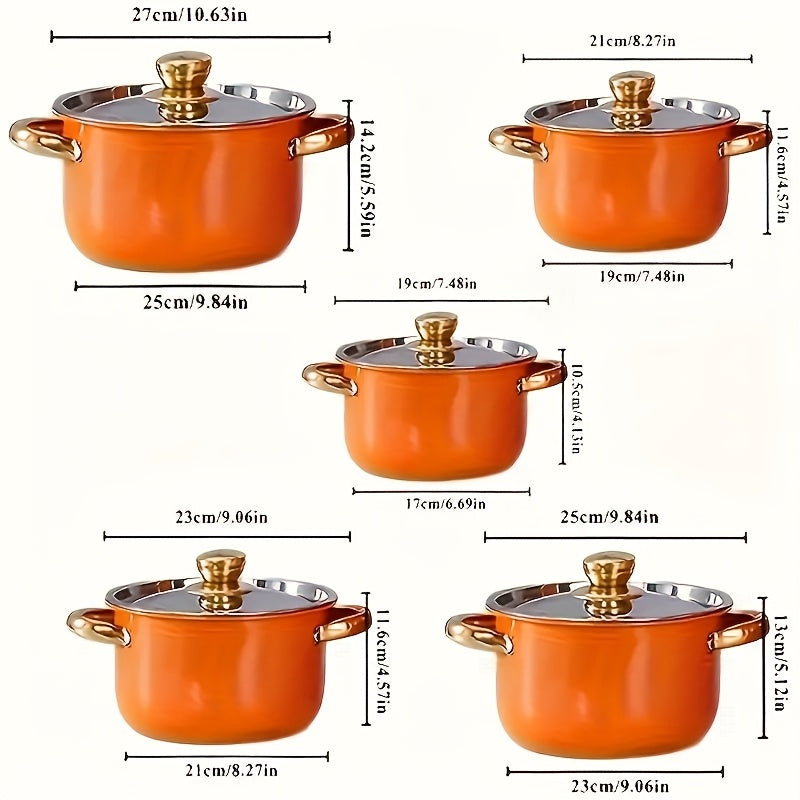 Non-Stick Cookware Set Pots and Pans 10 & 12 Piece – Heat-Resistant Frying Pan, Saucepan & Stewpot | Honeycomb Coating Stainless Steel Kitchen Cooking Set for All Stoves | Stylish Durable Multifunctional
