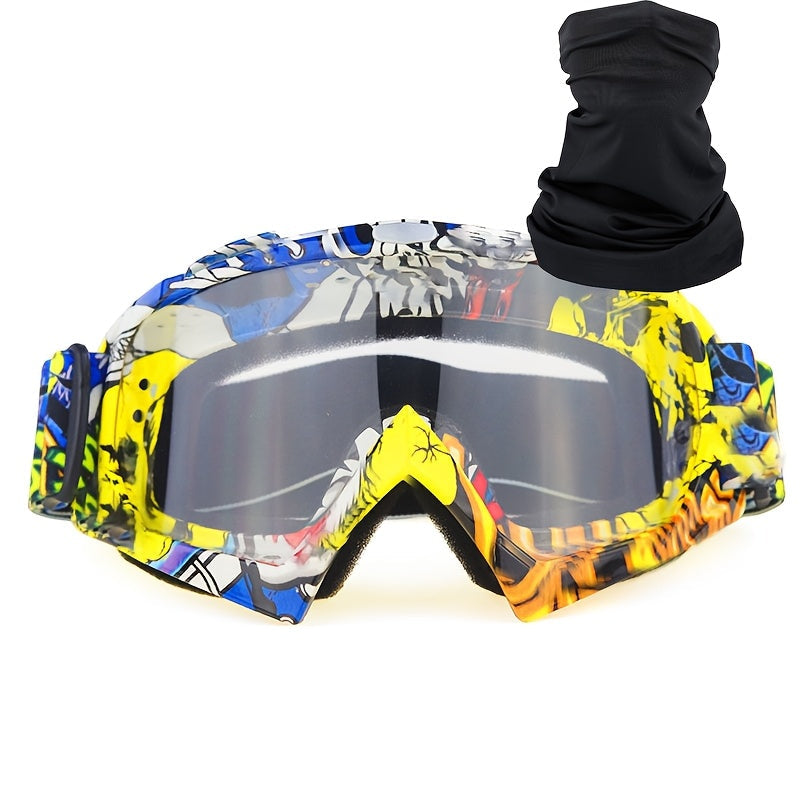 Ski Goggles Set with Black Headband – TPU Frame PC Lens Mirror Coating, Thick Foam Pad, Adjustable Strap, 28+ Color Styles, Adult Snow Goggles for Skiing & Snowboarding, Great Gift