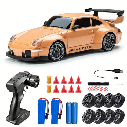 RC Drift Car S814 1:24 Scale Sports Car with Remote Controller, Display Cones and Five Color Selections