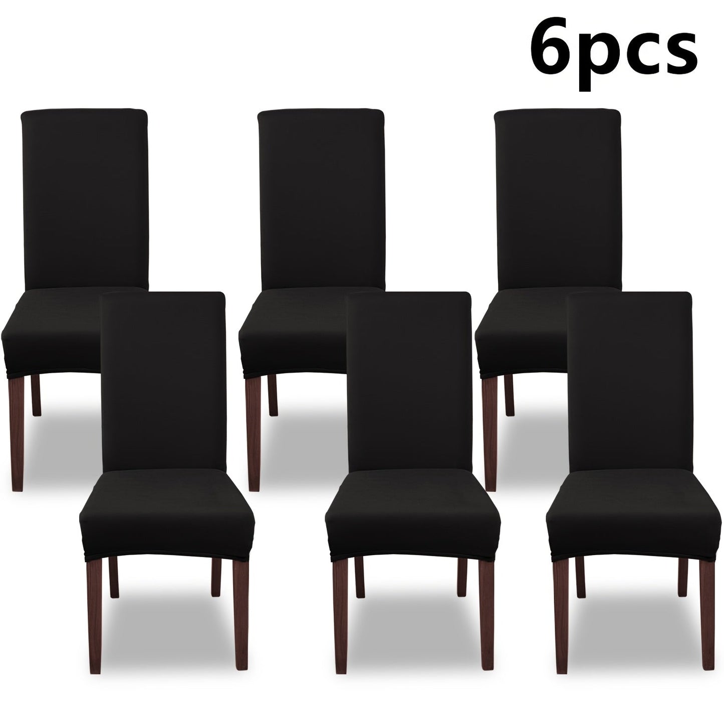Chair Cover Set of 4 or 6 Stretch Milk-Fiber Dining Slipcovers in Eight Available Color Choices