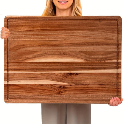 Cutting Board Bamboo-Look Juice-Groove Board with Five Size and Build Options for Prep or Serving