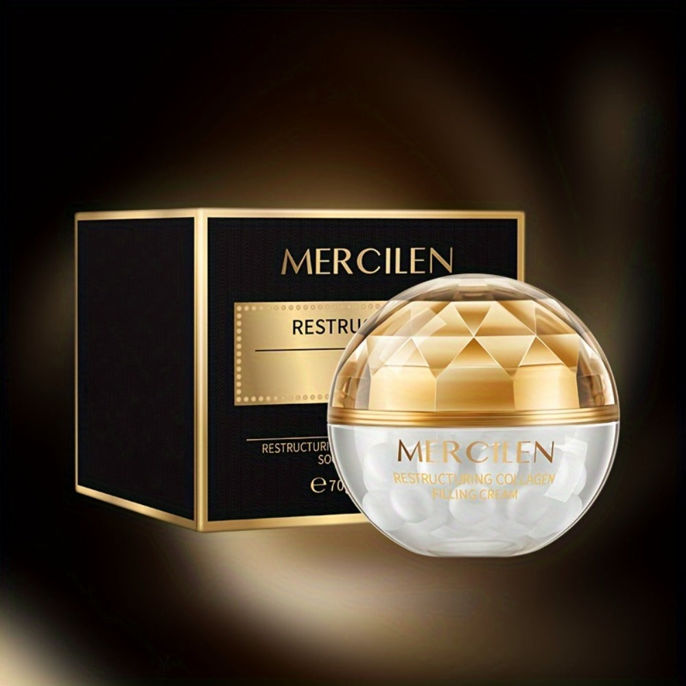 Face Cream 70g Collagen Formula with Hyaluronic Acid, Plant-Based Squalane and AM/PM Face and Neck Use
