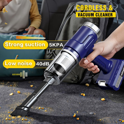 Model 701 Cordless Car Vacuum Cleaner with 5KPa Source Rating, 2000mAh Label, Six Trim Options and Nozzle Set