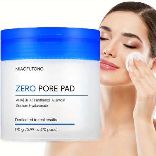 Exfoliating Face Cleansing Pads Pore Minimizing Blackhead Whitehead Remover Deep Cleansing Hydrating Alcohol Free Fragrance Free for Women Men Sensitive Oily Acne Skin 170g