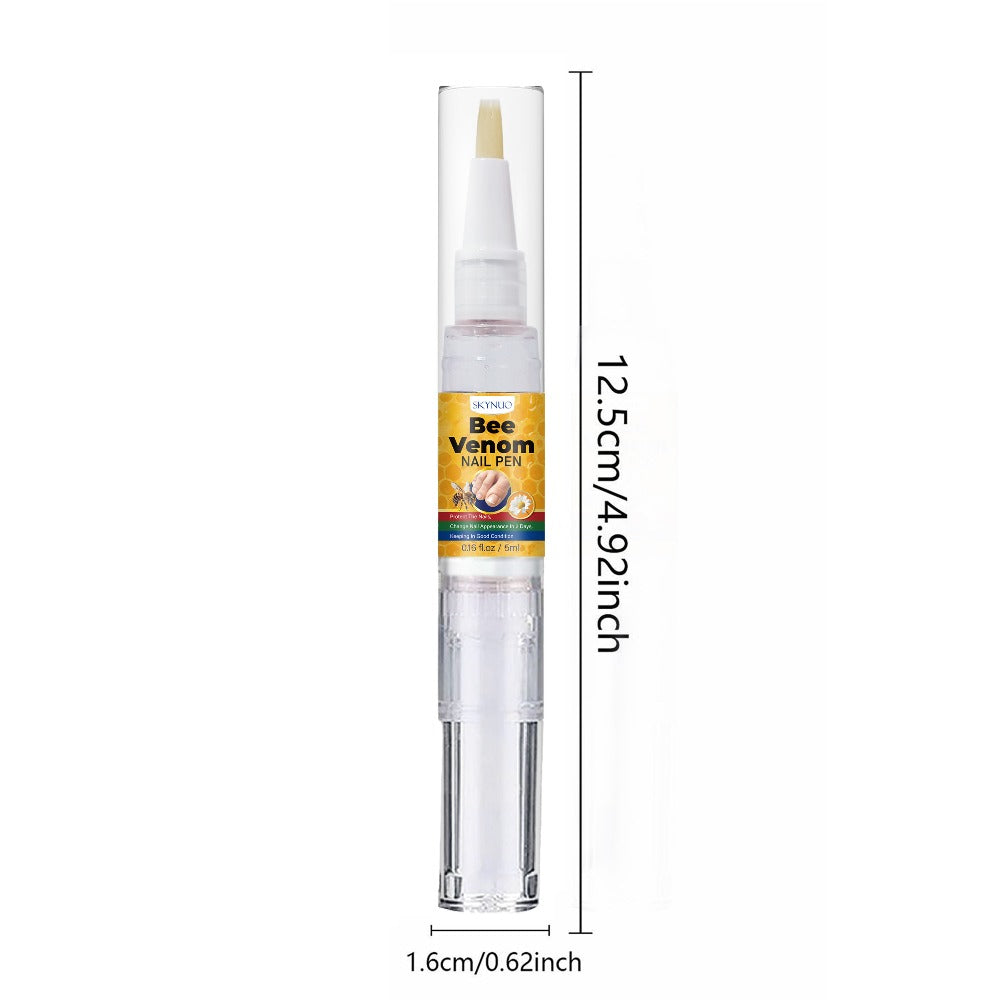 Toenail Repair Pen with Bee Venom – Extra Strength Nail Hardener & Brightener, Nourishing Formula, Fast-Acting Treatment for Brittle Discolored Nails, Women & Men