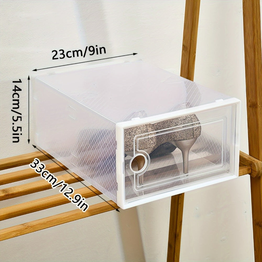 Clear Stackable Shoe Storage Organizer Boxes 12/15 Pack – Space-Saving Shoe Boxes for Closet & Entryway