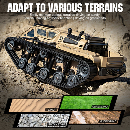 Full-Proportional RC Tracked Tank with LED Lights – Alloy Door Open Military War Vehicle All-Terrain Off-Road Remote Control Tank for Kids Adults, 1 or 2 Battery Options, Best Birthday Gift