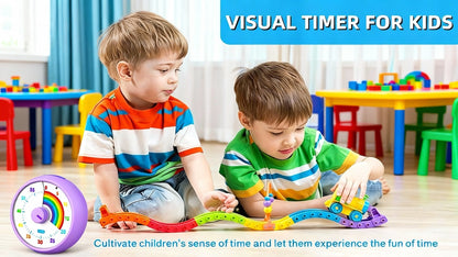 Visual Countdown Timer 60 Minute – Silent Operation Time Management Clock for Classroom, Office, Kitchen & Desktop, Multiple Colors Available