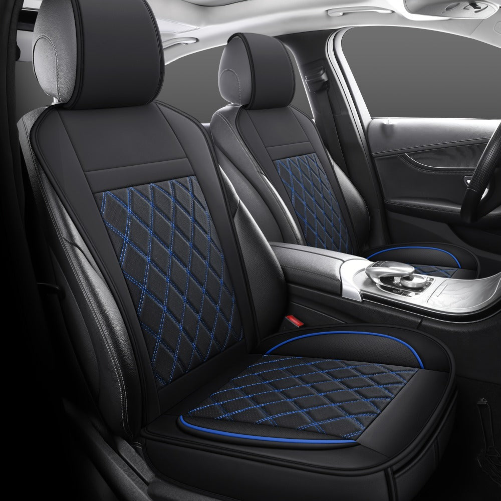 Car Seat Covers Front Pair with Full-Surround High-Back Design and Fifteen Color or Pattern Options