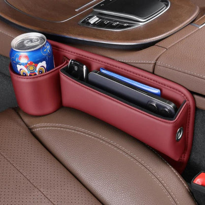 Seat-Gap Car Organizer with Cup Recess and Phone Storage in Four Color Pairs or Left-Side Black Pack
