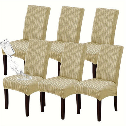 Dining Chair Covers Stretch Slipcovers Set of 4 or 6, Stain Resistant Removable Chair Protector for Home Kitchen Restaurant Wedding