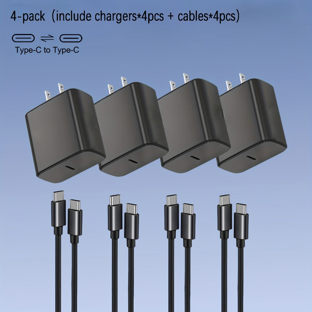 USB-C Fast Charger with 4FT Type-C Cable, Super Fast Charging Compatible with iPhone 15, Samsung Galaxy, iPad, Android Phones, MacBook, Tablets and All USB-C Devices