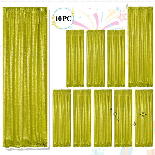 Sequin Backdrop Curtains 2FTx8FT Glitter Photography Background Panels for Party Wedding Birthday Stage Decoration Gold Yellow Shimmer Curtain Set 4 6 10 Panels Available