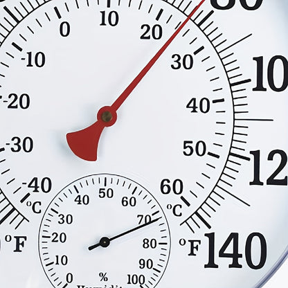 Digital Thermometer Hygrometer - 9.84" Large Screen Indoor Temperature Humidity Monitor, White Panel, Easy-Read Display for Home, Office & HVAC