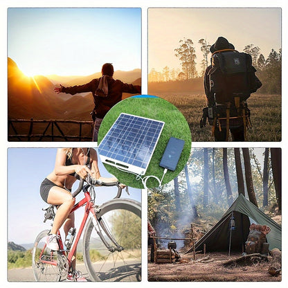Solar Charging Panel 4W 10W Compact Lightweight Single-Crystal Monocrystalline Micro USB for Mobile Phone Power Bank Camera Speaker Hiking Camping Outdoor Travel