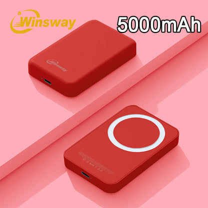Magnetic Power Bank 5000mAh Mini Wireless Charging PD & QC 3.0 Fast Charge Colorful Portable Charger for iPhone 17 16 15 14 13 MagSafe Compatible