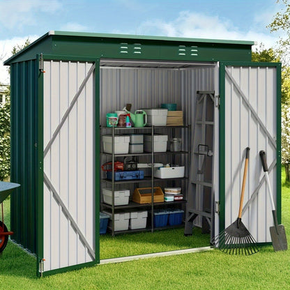 Metal Storage Shed Outdoor Garden Shed with Lockable Door – Weatherproof