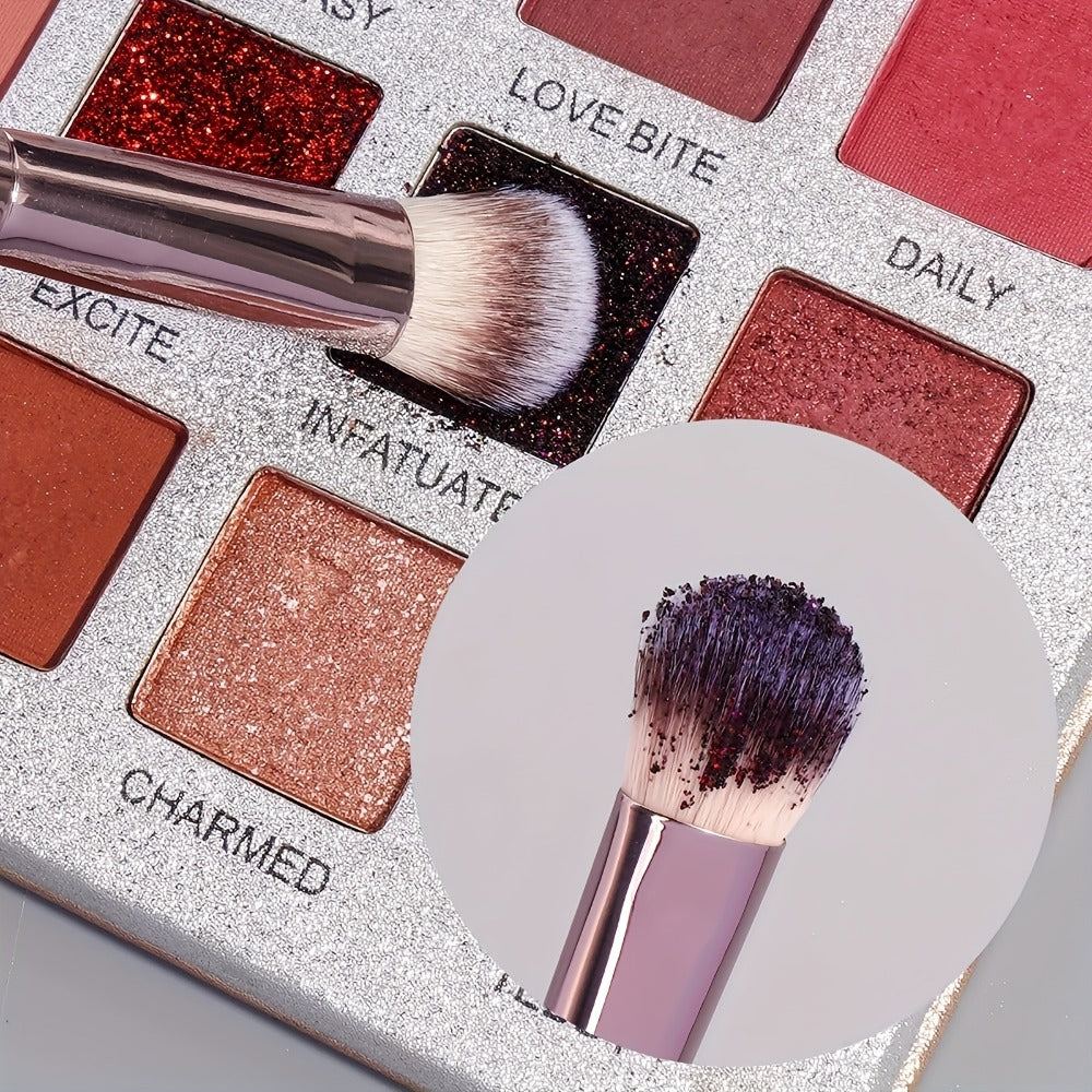 Makeup Brush Set, 30-Piece Nylon Bristle Collection with Alloy Handles, Face and Eye Brush Shapes and Storage Pouch