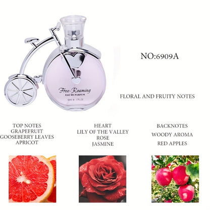 Perfume for Women in 50ml Bicycle-Inspired Bottle with Floral-Fruity Profile and Warm Musk Base