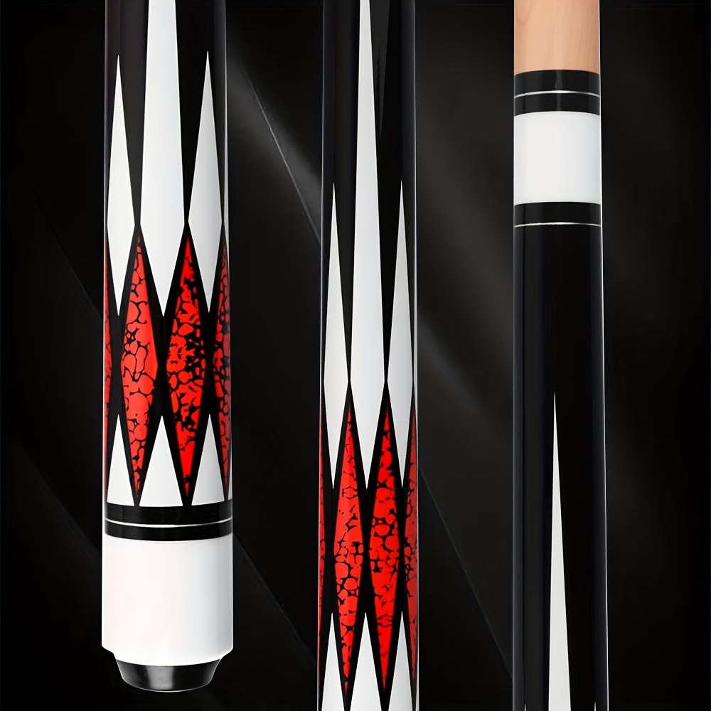 Pool Cue 58 Inch 13mm Tip 20oz - 1/2 Split Maple Billiard Cue Stick for Men & Women, Durable Multi-Color Design, Great for Home Game Room, Family & Friends Billiards, Red Black Blue Purple Green