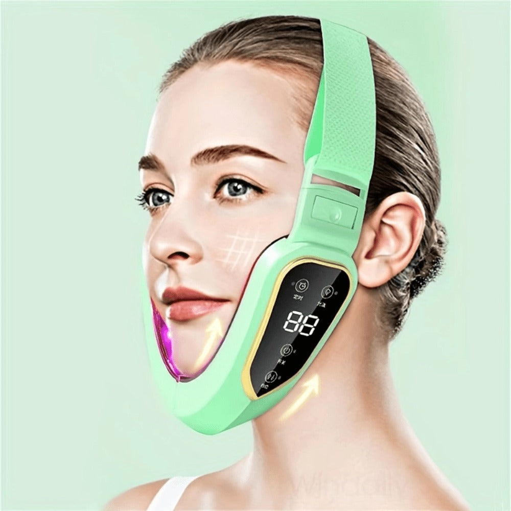 V-Face Slimming Massager 6-Speed USB Rechargeable Electric Jawline Chin Sculpting Device - Facial Lifting Contouring Anti-Aging Skin Tightening Beauty Tool for Women - Portable Skincare Gift