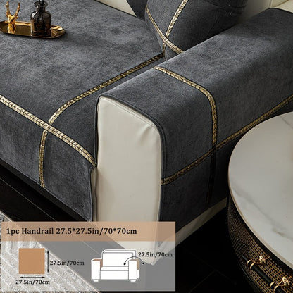Sofa Cover 350 GSM Chenille Knit Panels for Single Seat, Armrest and 2, 3 or 4-Seater Sofa Sections