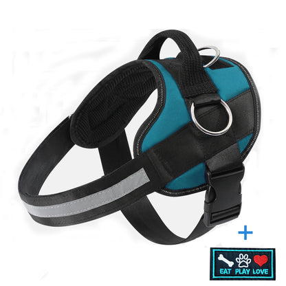 Breathable Reflective Dog Harness with Control Handle – Adjustable Outdoor Vest for Walking Running Hiking – XS to XXL