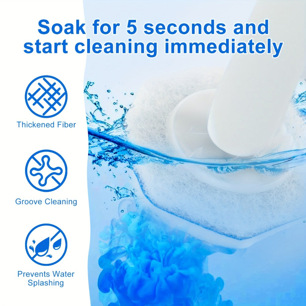 Disposable Toilet Wand Refills 120 or 58 Count Compatible with Clorox ToiletWand Upgraded Fiber Deep Clean Removes Rust Scale Hard Water Stains Toilet Bowl Brush Replacement Heads