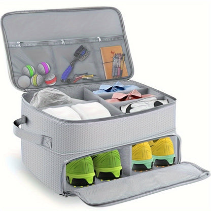 Golf Ball Storage Bag Oxford Fabric – Portable Golf Ball Carrier Pouch with Zipper, Holds 12 Balls, Lightweight Golf Accessories Organizer for Men Women Golfers
