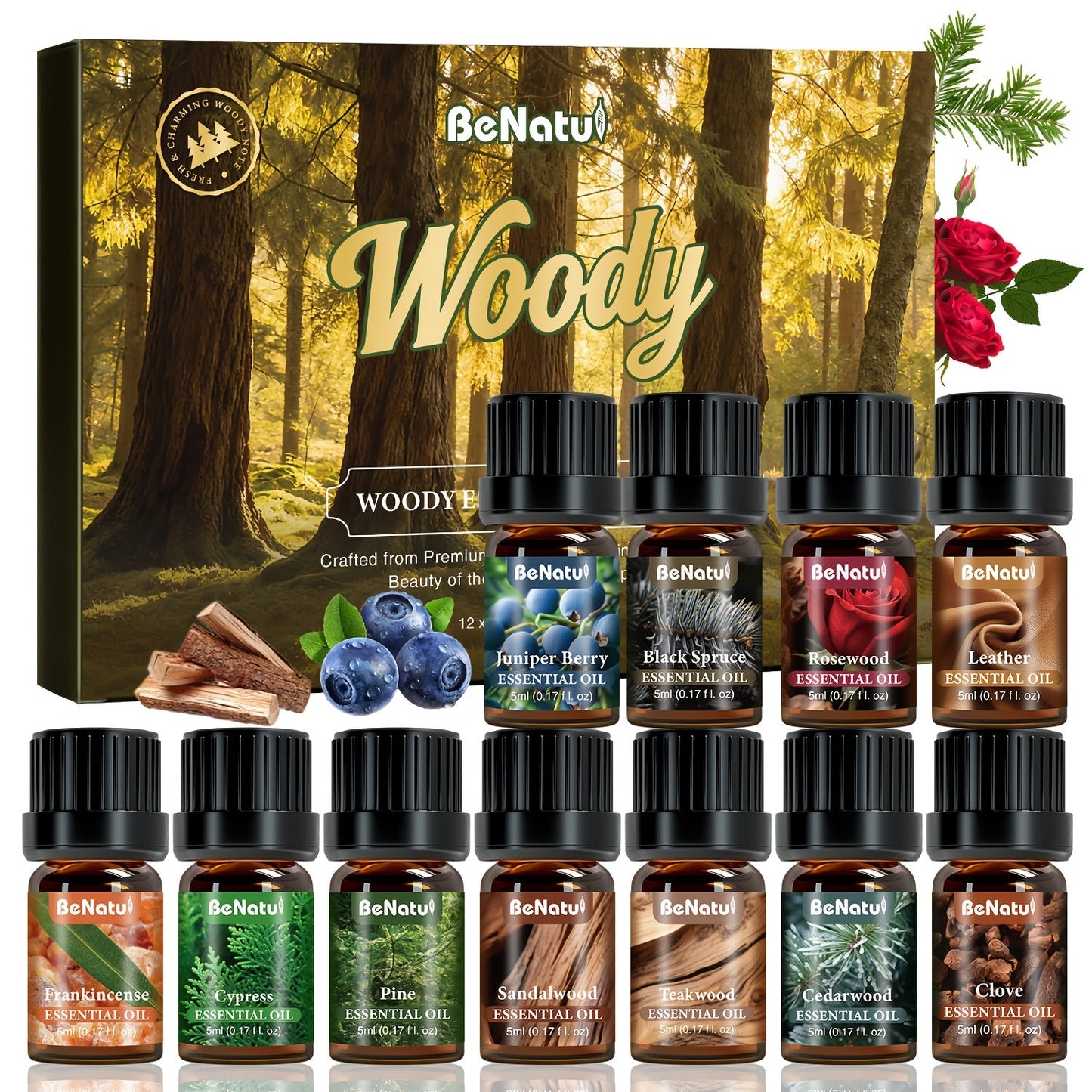 Aromatic Oil Gift Sets in Woody, Coffee, Date Night, Garden and Botanical Style Options Pictured