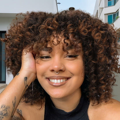 Afro Kinky Curly Wig for Black Women Short Synthetic Hair with Bangs 180% High Density Natural Fluffy Curls Stretch Cap Daily Wear Party Cosplay Fits All Head Sizes