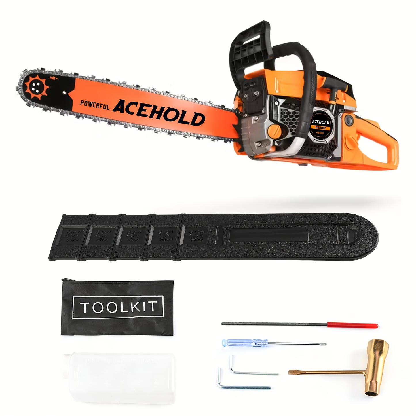 Mixed Gas Chainsaw Options with 12-Inch Compact Color Models and 20-Inch BlackRed Configuration