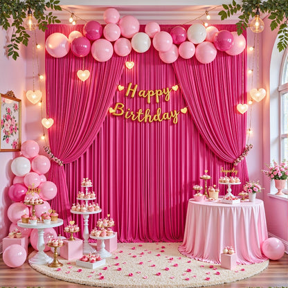 Two-Piece Photography Backdrop Curtain Set, 59 x 118 Inches per Panel, with Rod Pockets and Color Options