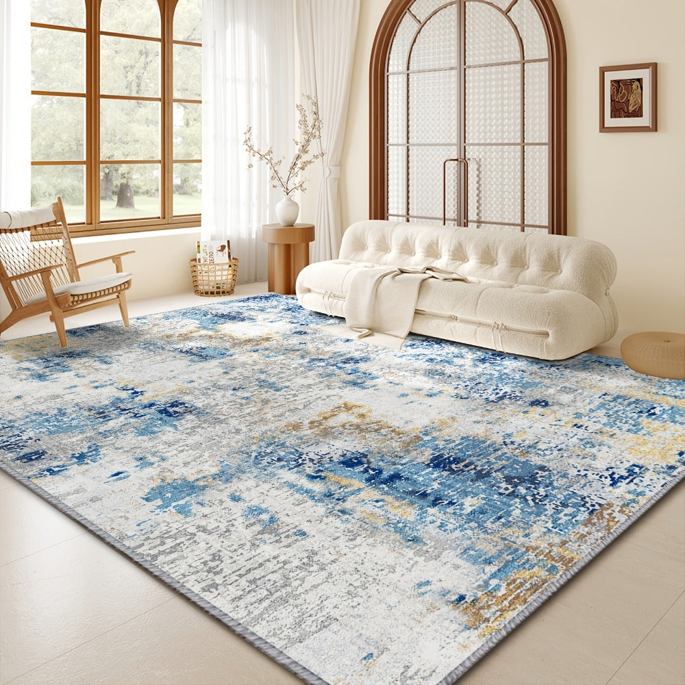 Moroccan and Boho Low-Pile Area Rug in Four Patterns with 59 x 82.6-Inch to 106.2 x 141.7-Inch Sizes