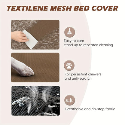 Elevated Pet Cot with Metal Frame, Textilene-Labeled Mesh Deck, Four Sizes and Seven Colors