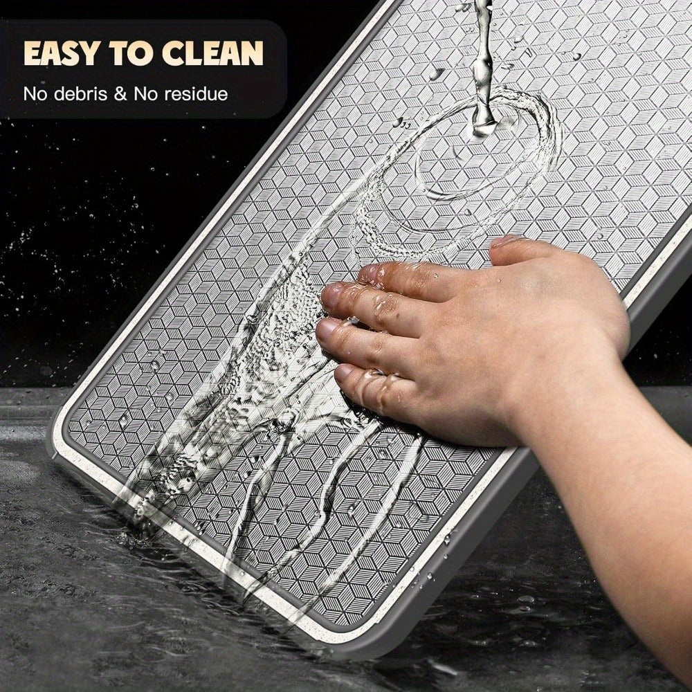 Stainless-Steel-Labeled Cutting Board with Handle and Diamond-Mesh or Smooth Surface Options