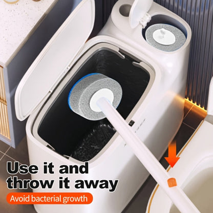 7.7L Bathroom Waste Bin and Disposable Toilet Brush Station with 12 or 72 Replacement Heads