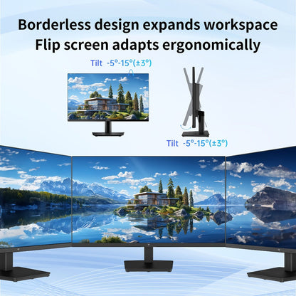 27-Inch QHD 100Hz Computer Monitor 2560x1440 IPS Display, AMD FreeSync, Ultra-Thin Bezel, HDMI DisplayPort, Flicker-Free Low Blue Light, for Gaming Work Home Office Desktop PC