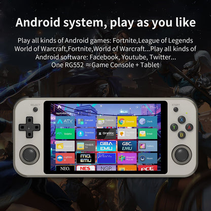 Handheld Game Console Anbernic RG552 with 5.36-inch IPS OCA Full-Lamination, 64GB, 128GB or 256GB Options, 3200mAh Battery, Android 7