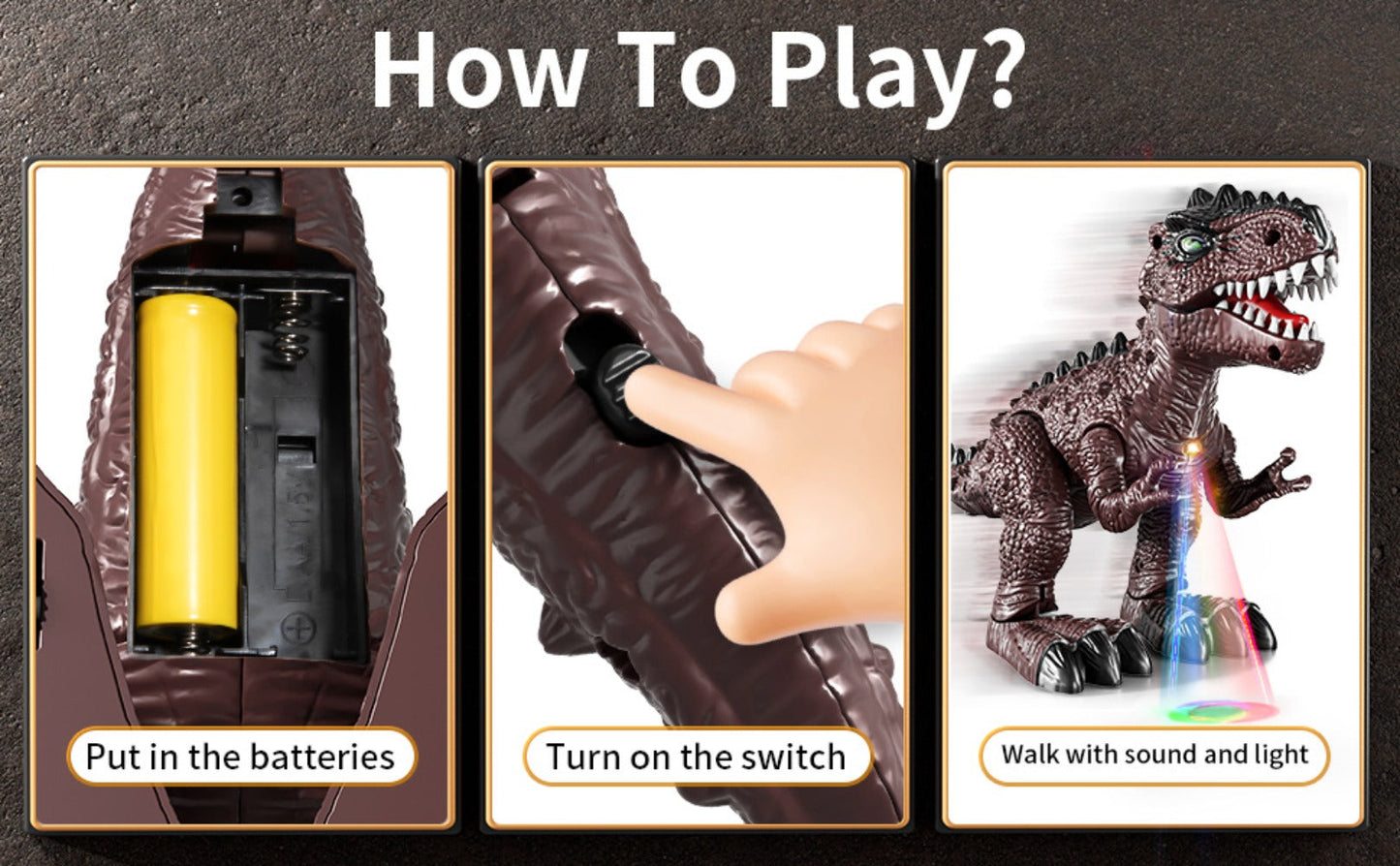 Electric Walking Dinosaur Toys Set of 3 with Sound, Light & Walking Functions – Interactive Moving Dino Toy Collection, Birthday Christmas Gift for Boys Girls Ages 3-7