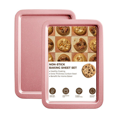 Mixed-Color Bakeware Set with 2–18 Pieces, Cake and Muffin Pans, Trays, Racks and Tools Pictured