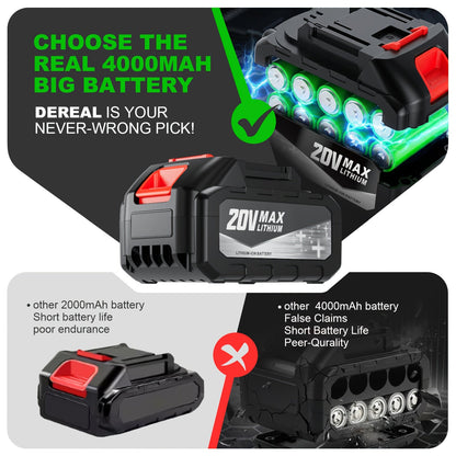 Cordless Leaf Blower, Battery Powered Lawn Yard Snow Pet Hair for Garden, Patio and Yard Use
