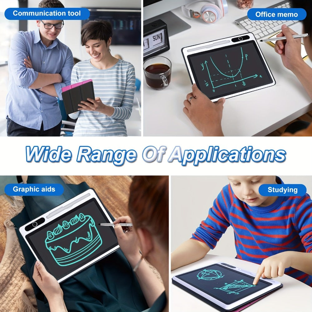 LCD Writing Tablet with Case 10.1 Inch and Electronic Handwriting Pad Doodle Board for Adults Kids Home School & Office